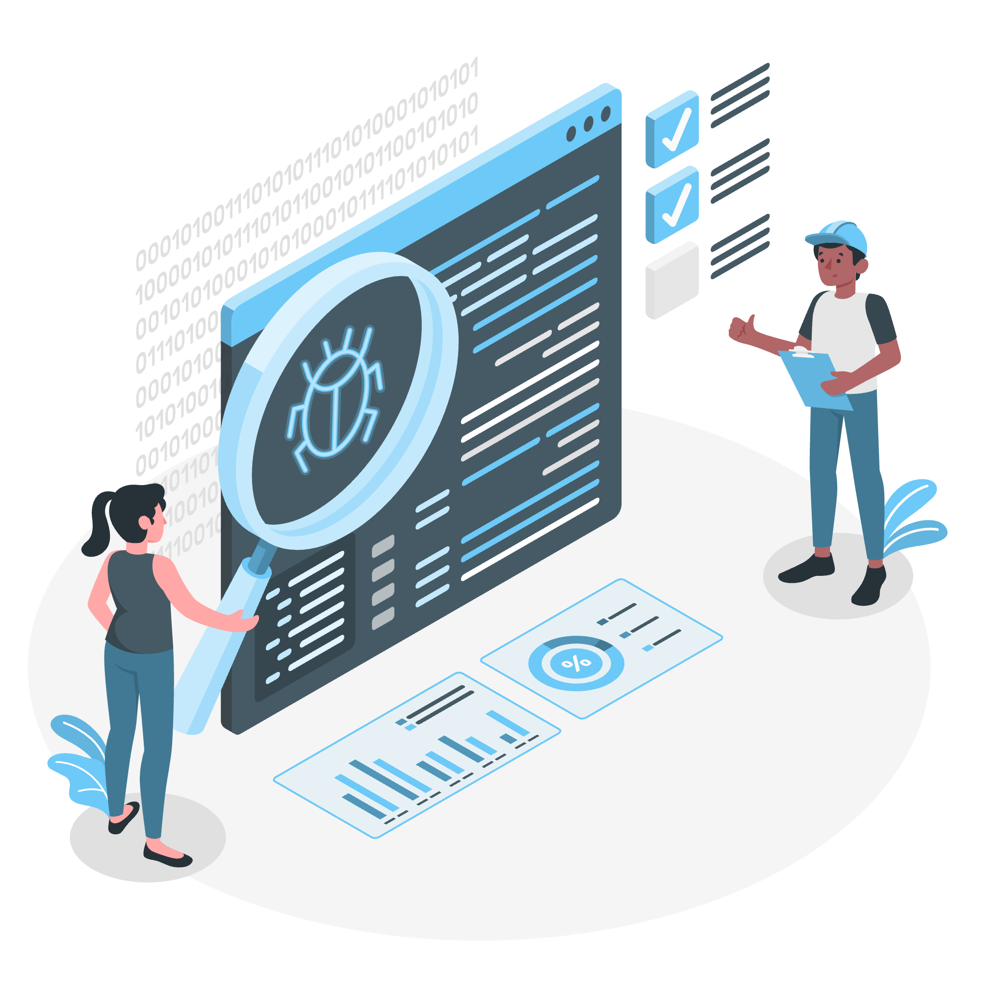 Testing and validation of software to ensure functionality, performance, and security by Nexential